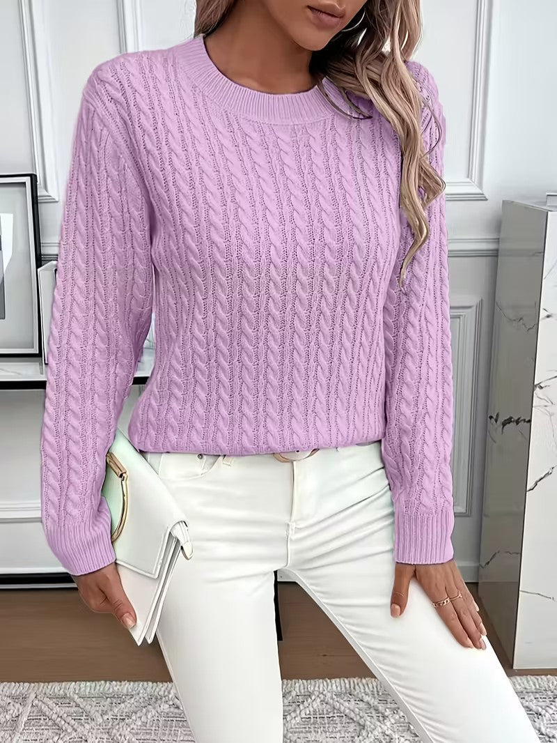 Classic Cable Knit Jumper - Women Knitted Jumper - Wild Eye Vision