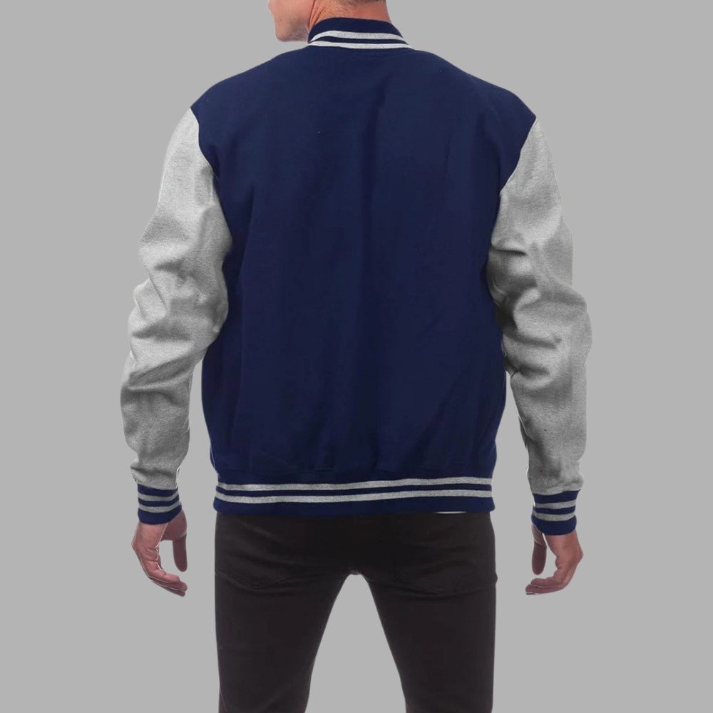 Classic Two - Tone Baseball Jacket - Men's Baseball Jacket - Wild Eye Vision