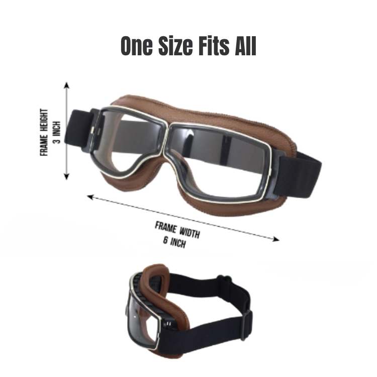 ClassicRide Vintage Leather Motorcycle Goggles - Motorcycle Goggles - Wild Eye Vision