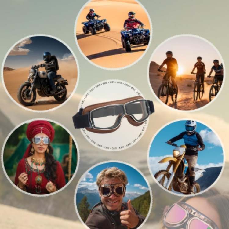 ClassicRide Vintage Leather Motorcycle Goggles - Motorcycle Goggles - Wild Eye Vision