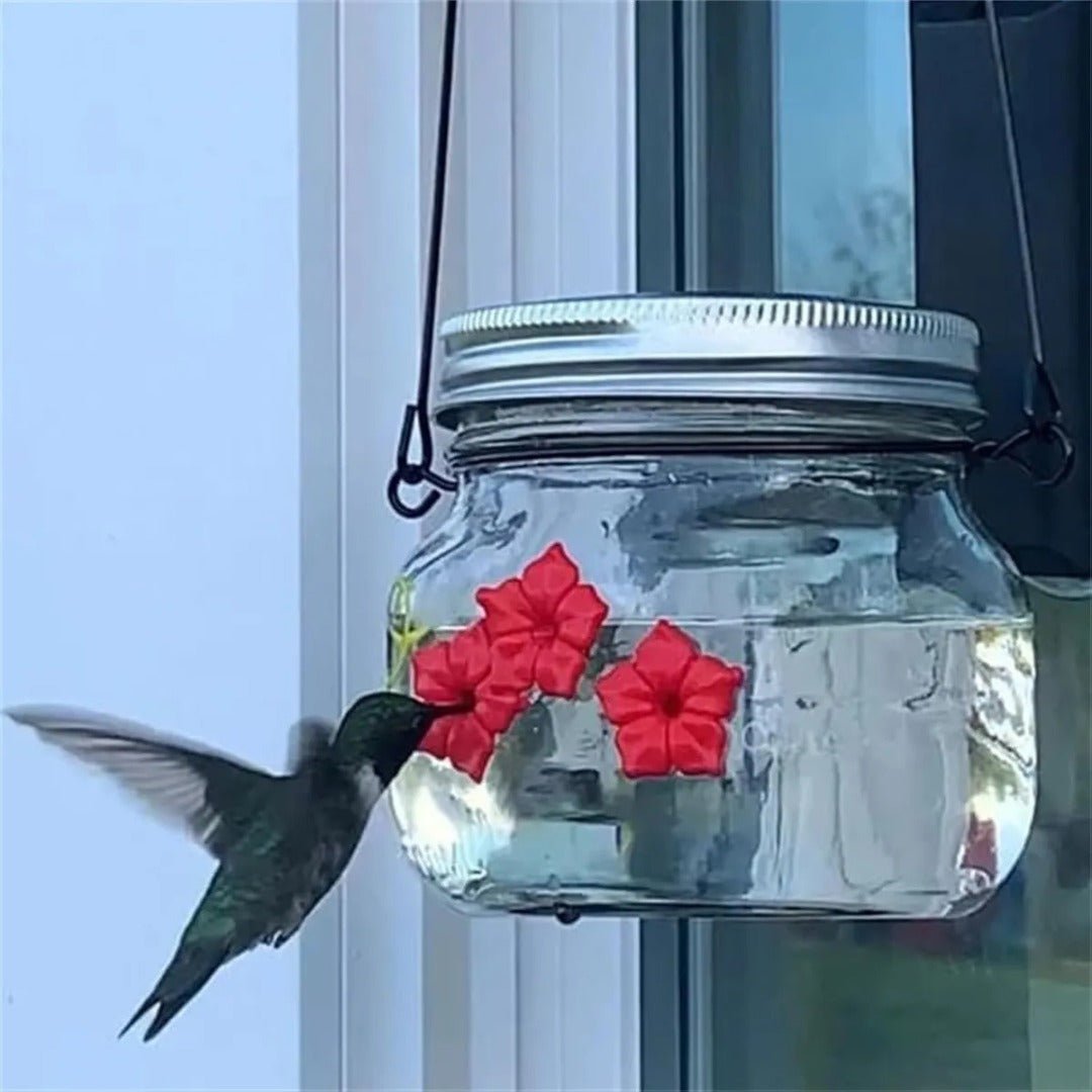 ClearBloom – Hanging Hummingbird Feeder with 3 Flower Ports - Bird Feeder - Wild Eye Vision