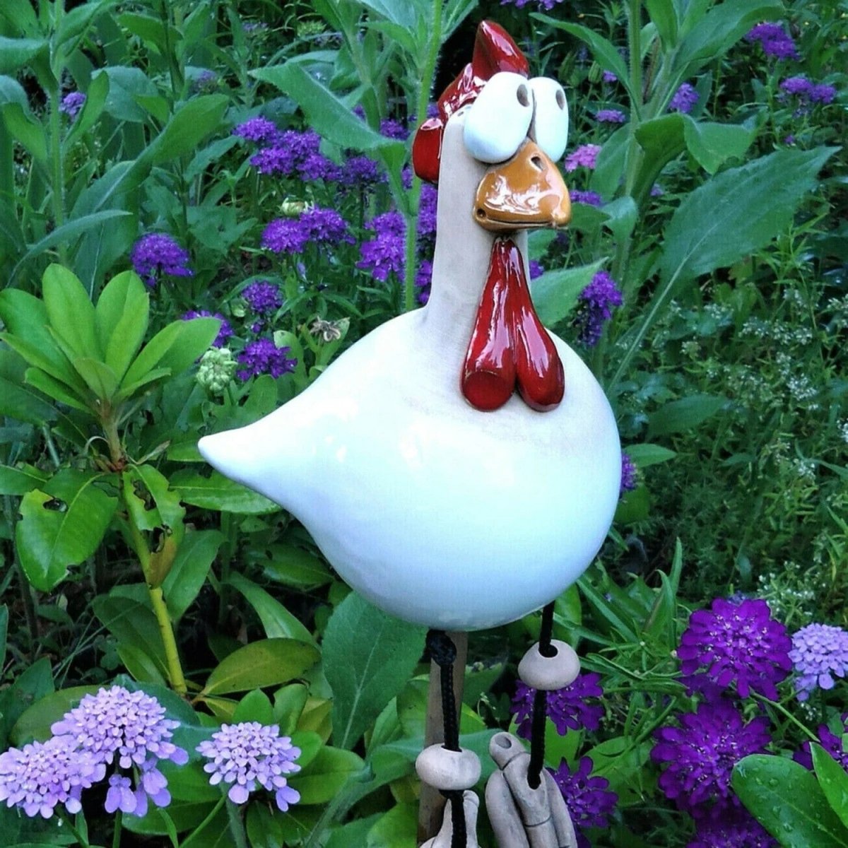 Colorful Garden Chicken Figurines - Garden Chicken Decoration - Wild Eye Vision
