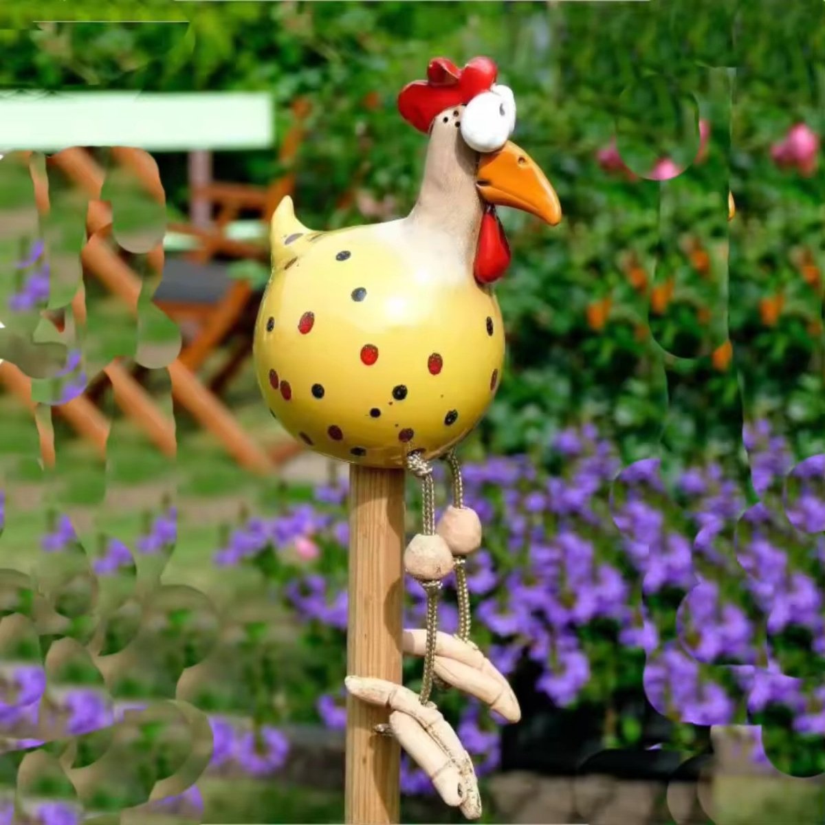 Colorful Garden Chicken Figurines - Garden Chicken Decoration - Wild Eye Vision