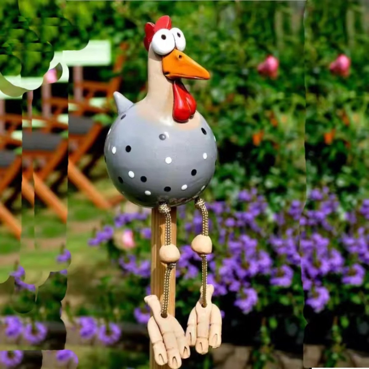 Colorful Garden Chicken Figurines - Garden Chicken Decoration - Wild Eye Vision