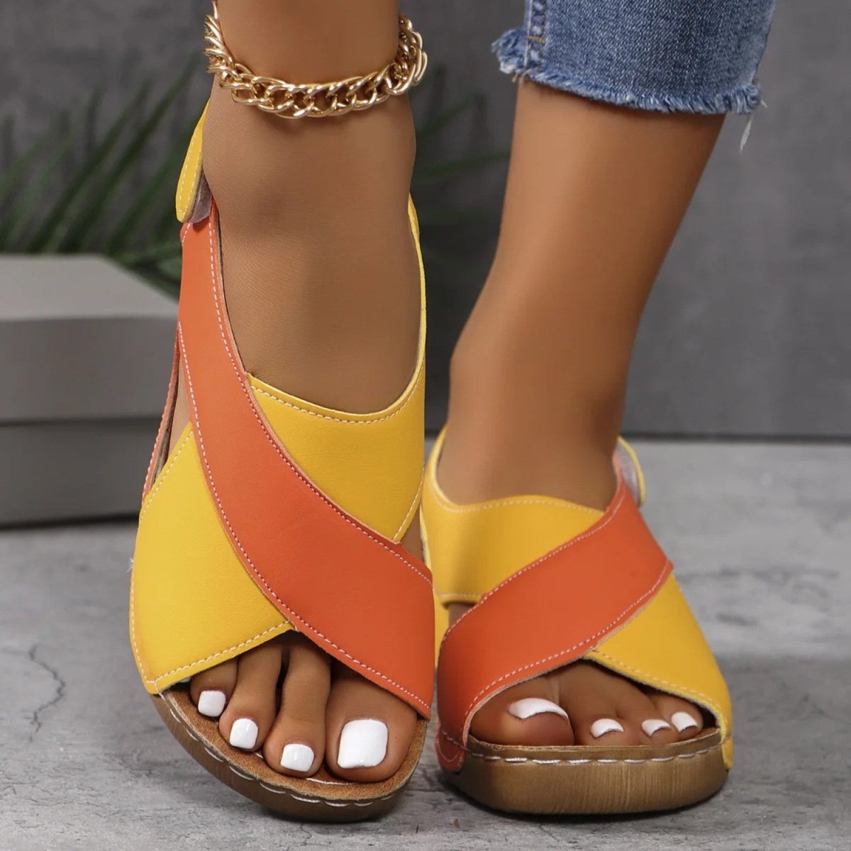 Comfortable Adjustable Wedge Sandals - Sandals - Wild Eye Vision