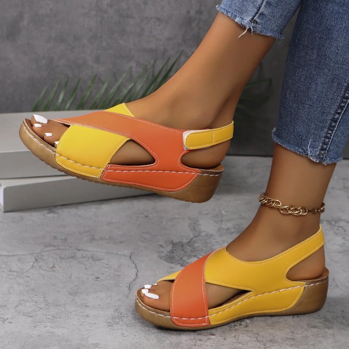 Comfortable Adjustable Wedge Sandals - Sandals - Wild Eye Vision