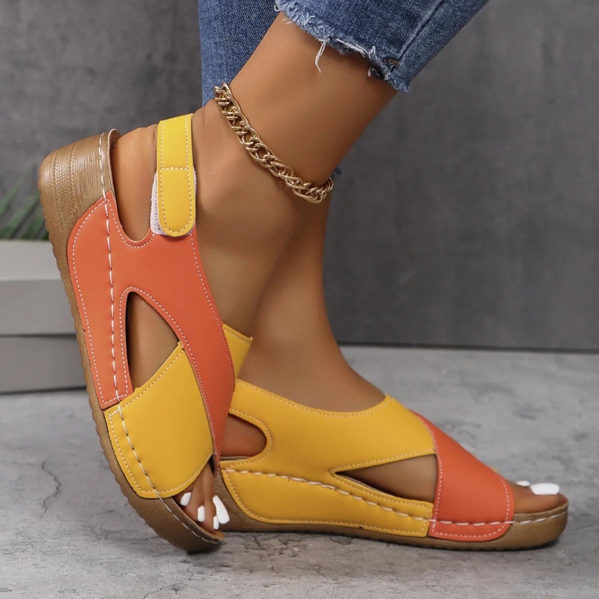 Comfortable Adjustable Wedge Sandals - Sandals - Wild Eye Vision