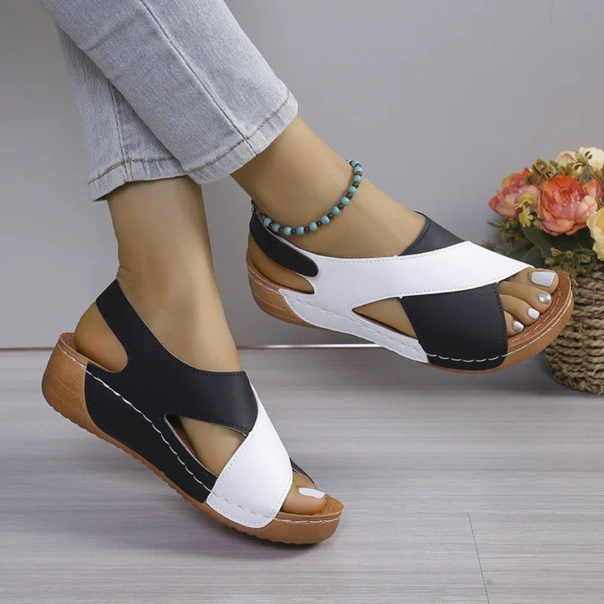 Comfortable Adjustable Wedge Sandals - Sandals - Wild Eye Vision