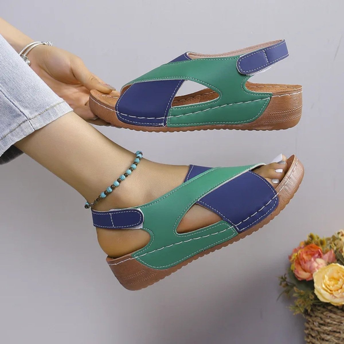Comfortable Adjustable Wedge Sandals - Sandals - Wild Eye Vision