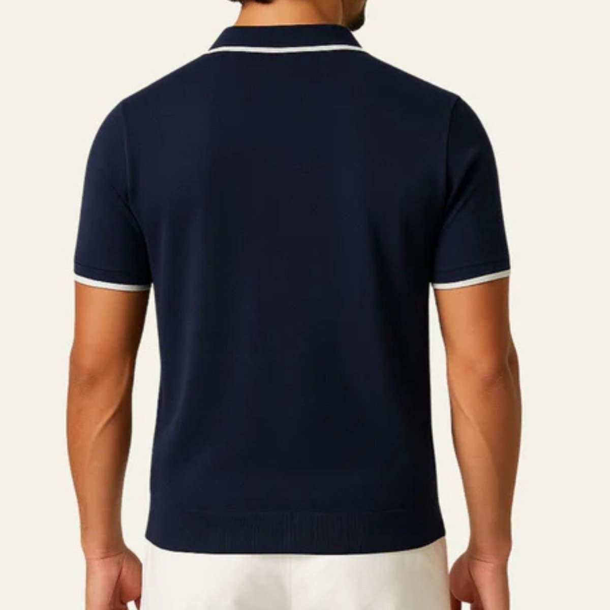 Contrast Trim Slim Knit Polo - Polo Shirts - Wild Eye Vision