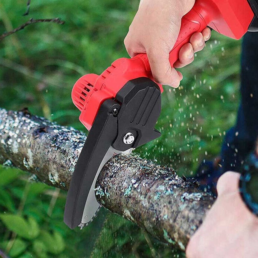 Cordless Mini Chainsaw 4.3" – Lightweight Rechargeable Electric Pruner - Cordless Chainsaw - Wild Eye Vision