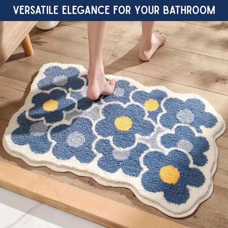 CosyBloom Floral Bath Mat - Bath Mat - Wild Eye Vision