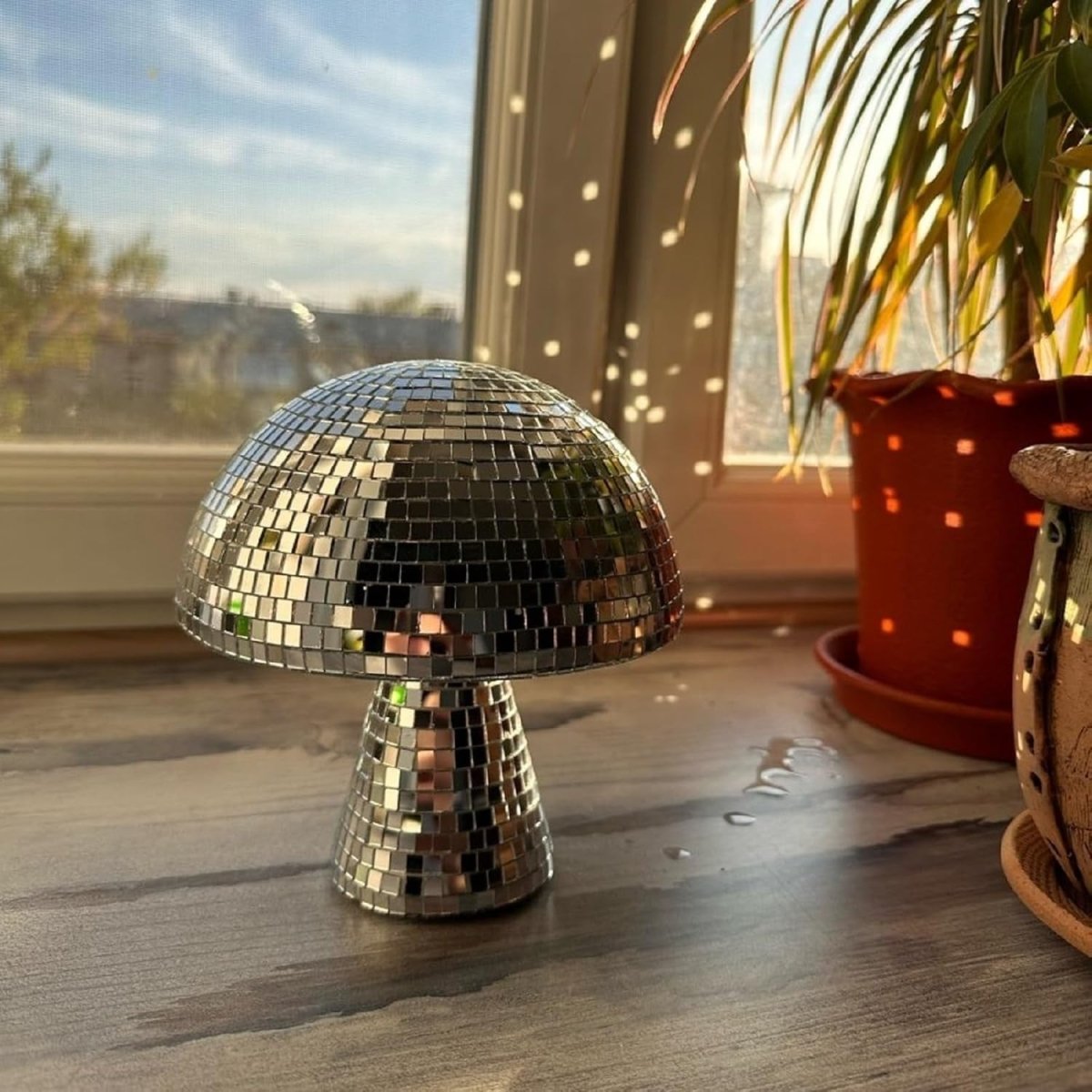Disco Mirror Mushroom Table Lamp - Bedside Lamp - Wild Eye Vision