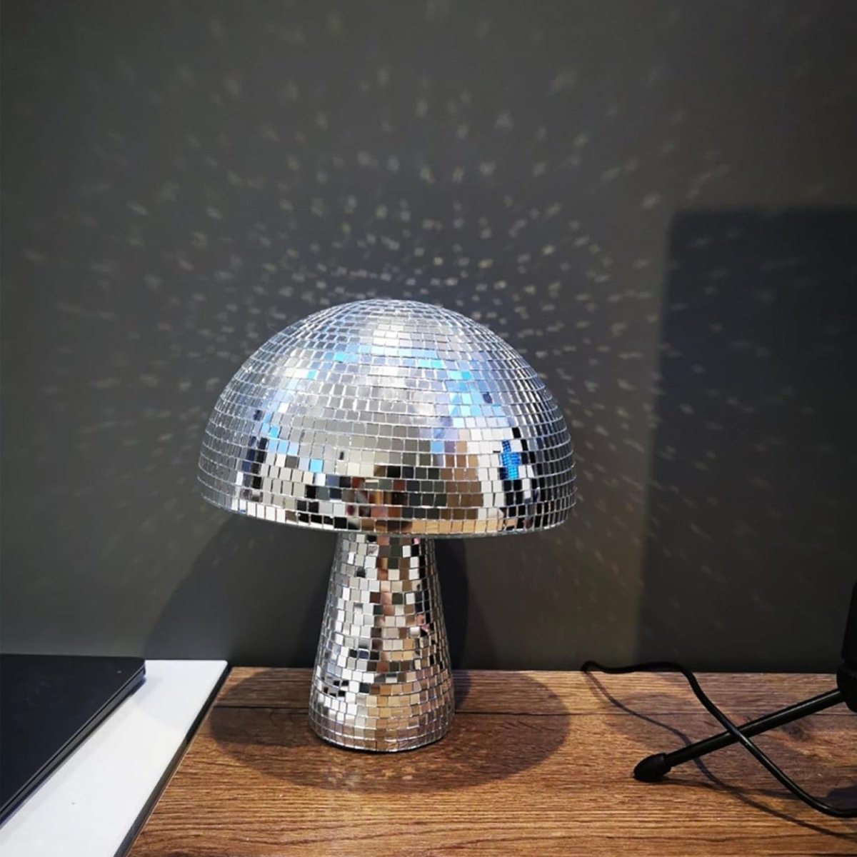 Disco Mirror Mushroom Table Lamp - Bedside Lamp - Wild Eye Vision