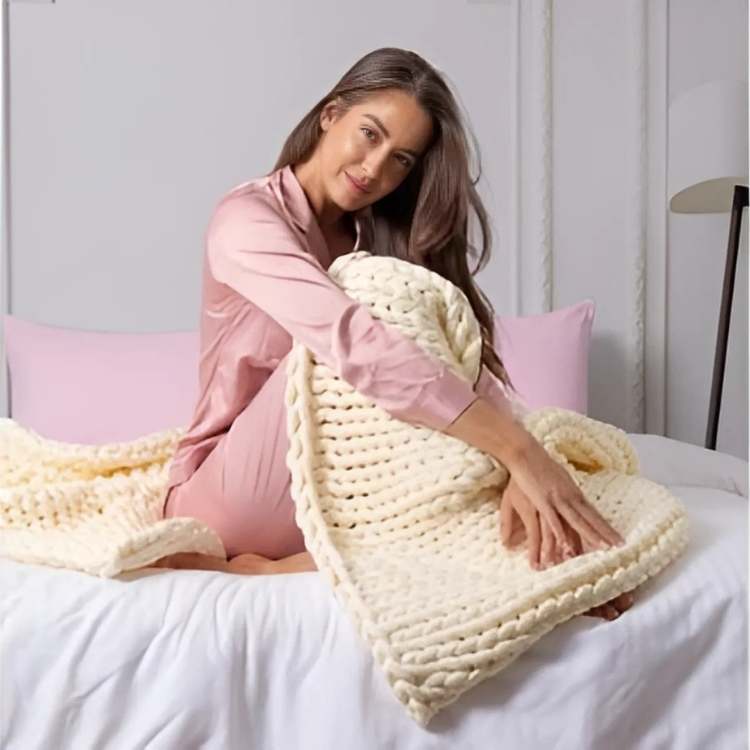 DreamWeave Knitted Weighted Blanket - Wild Eye Vision