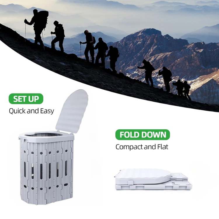 ExpressGo Premium Folding Toilet - Camping Toilet - Wild Eye Vision
