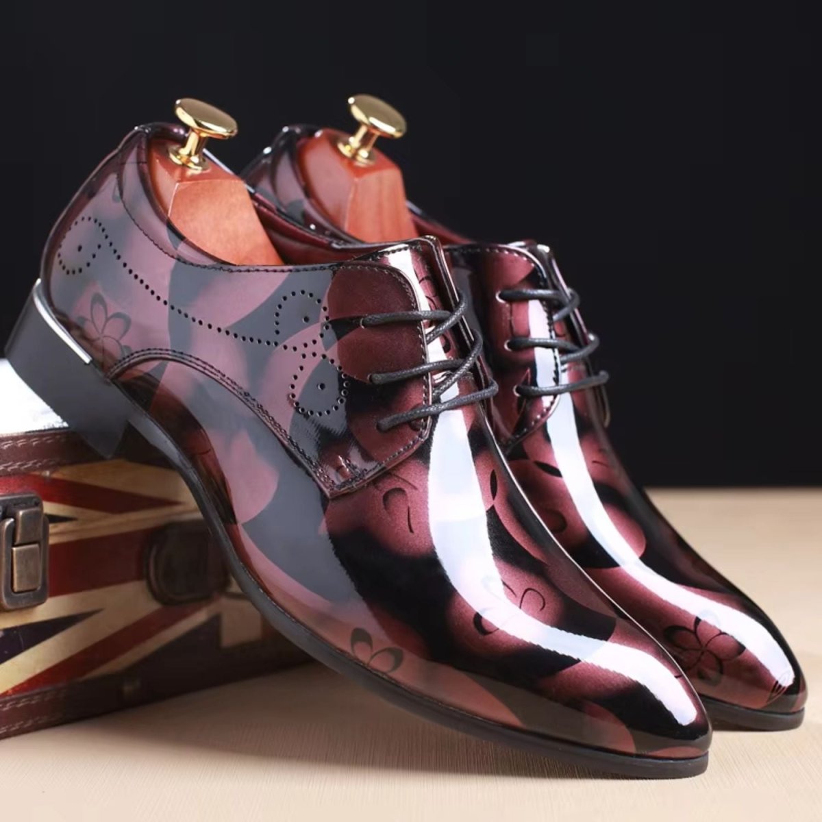 Floral Pattern Lace Up Oxfords - Dress Boots - Wild Eye Vision