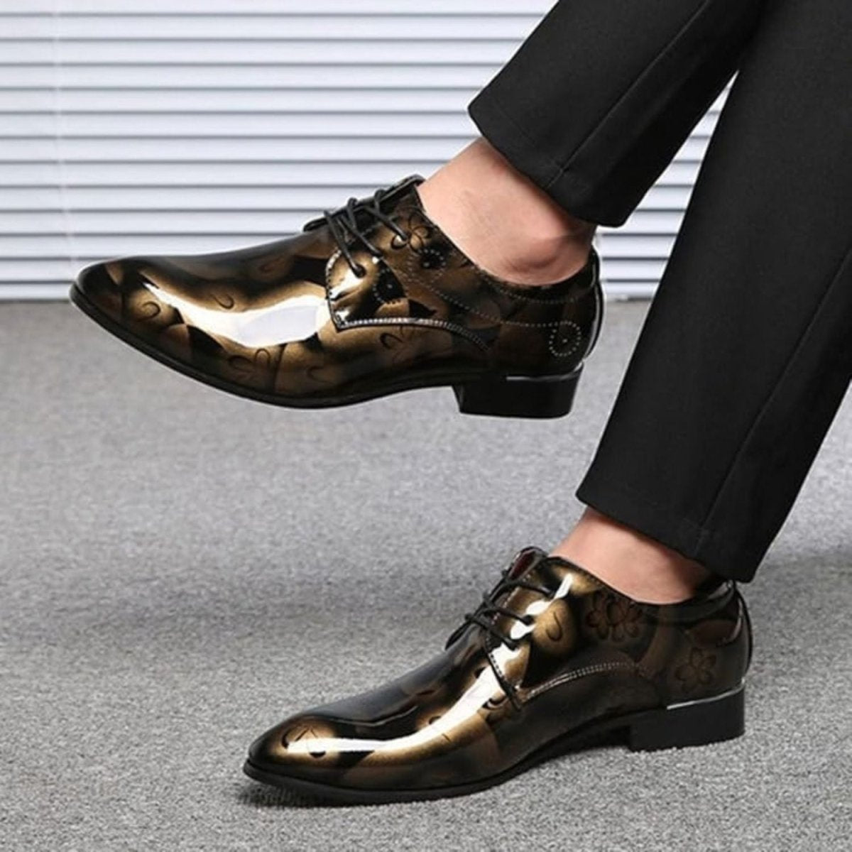 Floral Pattern Lace Up Oxfords - Dress Boots - Wild Eye Vision