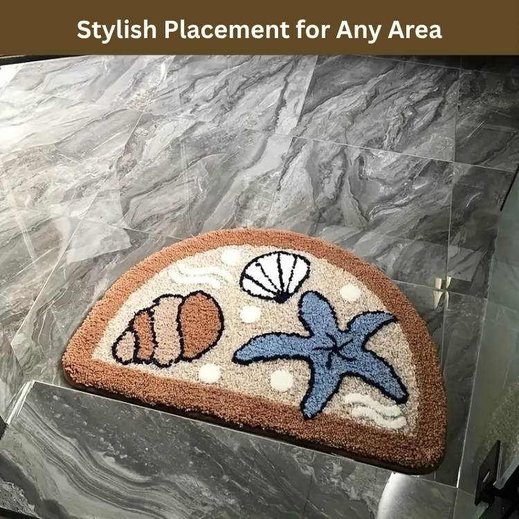 FluffyWave Semicircle Bath Mat - Bath Mat - Wild Eye Vision