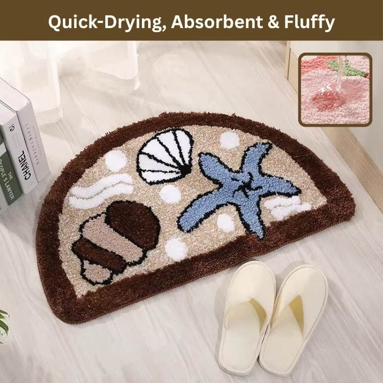 FluffyWave Semicircle Bath Mat - Bath Mat - Wild Eye Vision