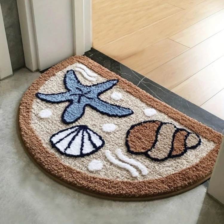 FluffyWave Semicircle Bath Mat - Bath Mat - Wild Eye Vision