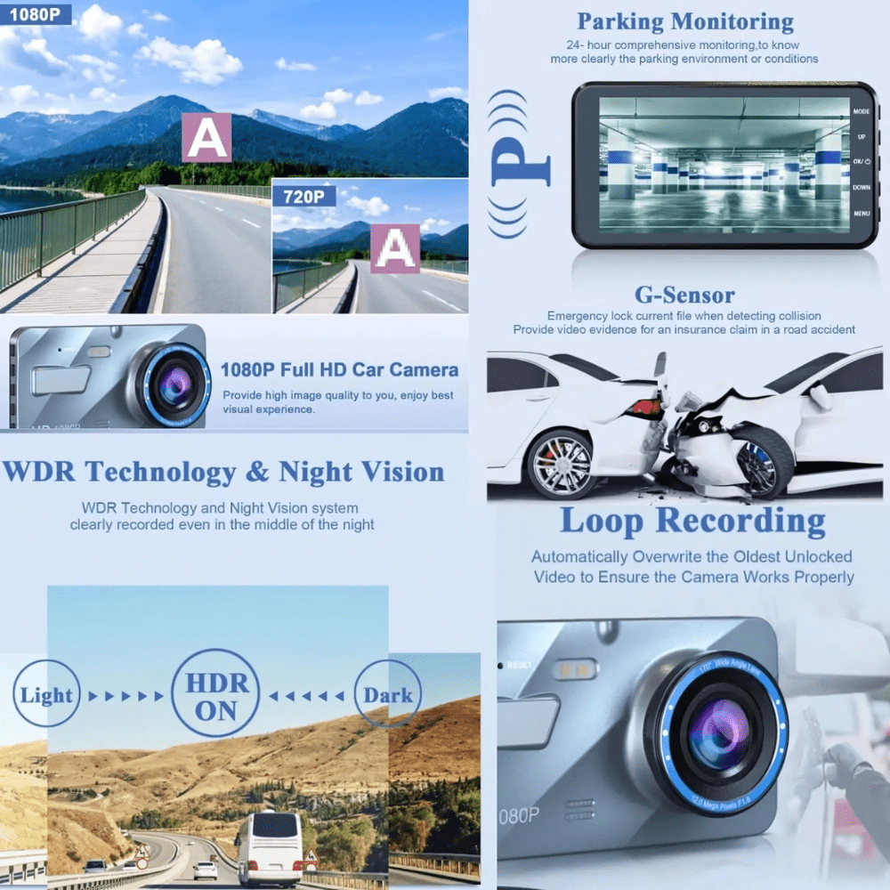 Front & Rear Car Dash Cam - Car Dash Cam - Wild Eye Vision
