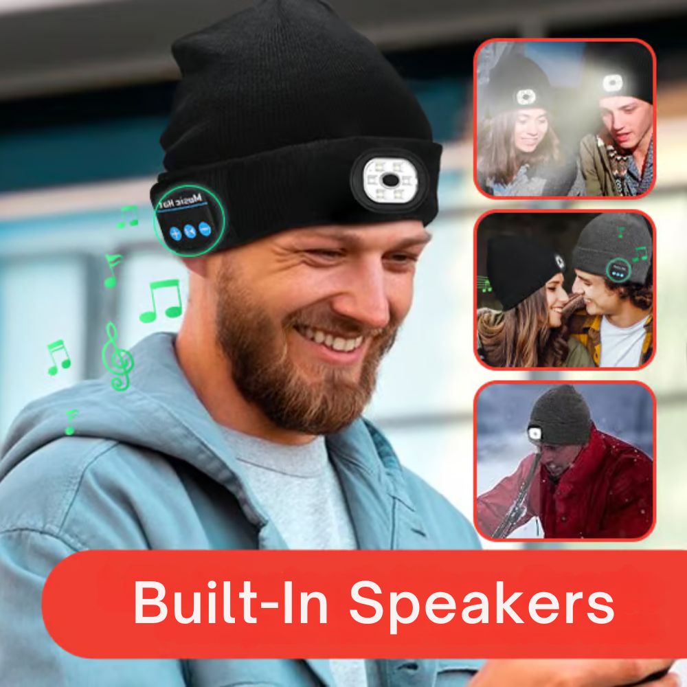 GlowWear LED Bluetooth Beanie - LED Bluetooth Beanie - Wild Eye Vision