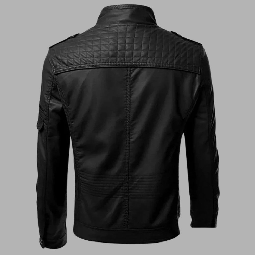 High - Performance Leather Zip Jacket - Men's Leather Jacket - Wild Eye Vision
