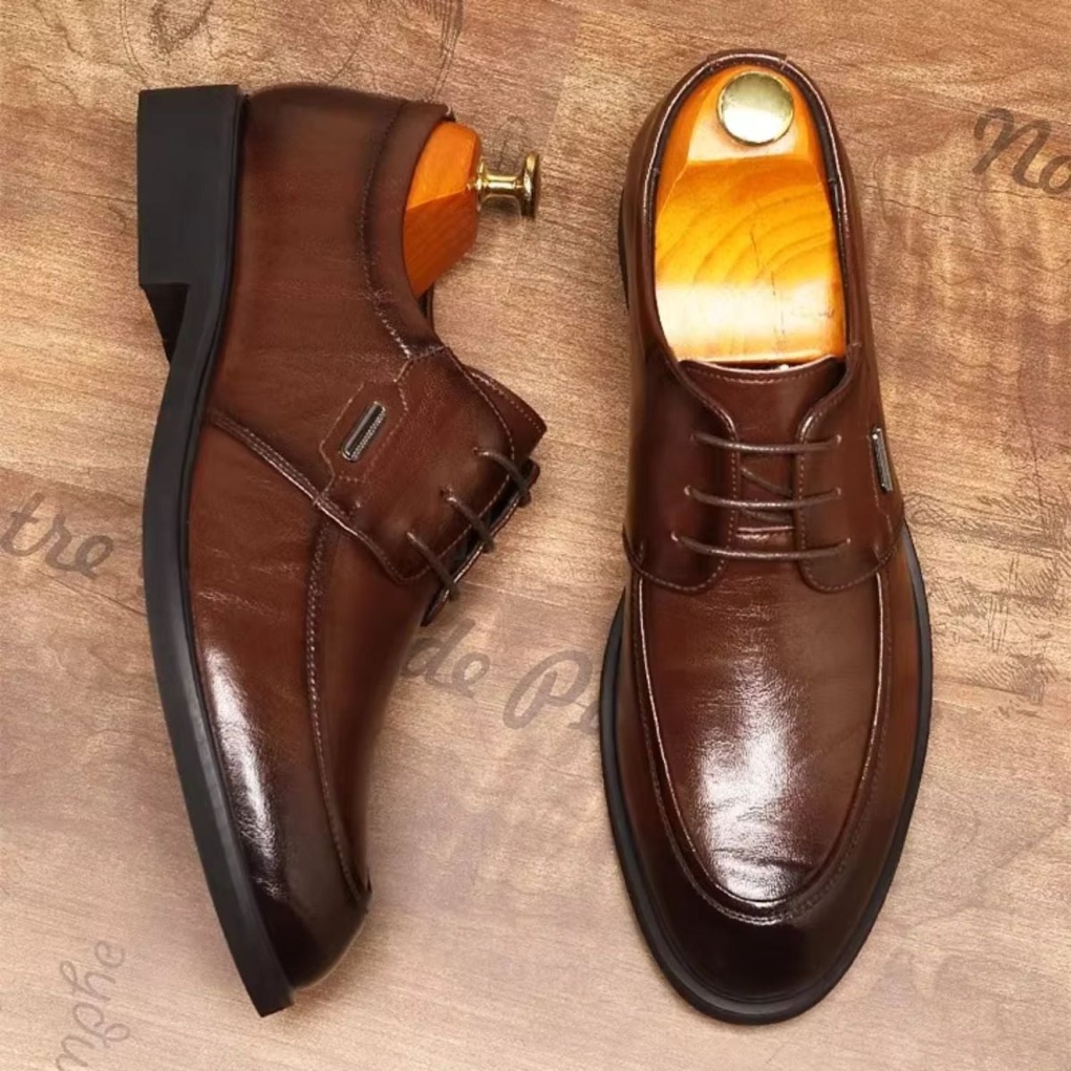 Leather Lace Up Oxford Shoes - Dress Boots - Wild Eye Vision