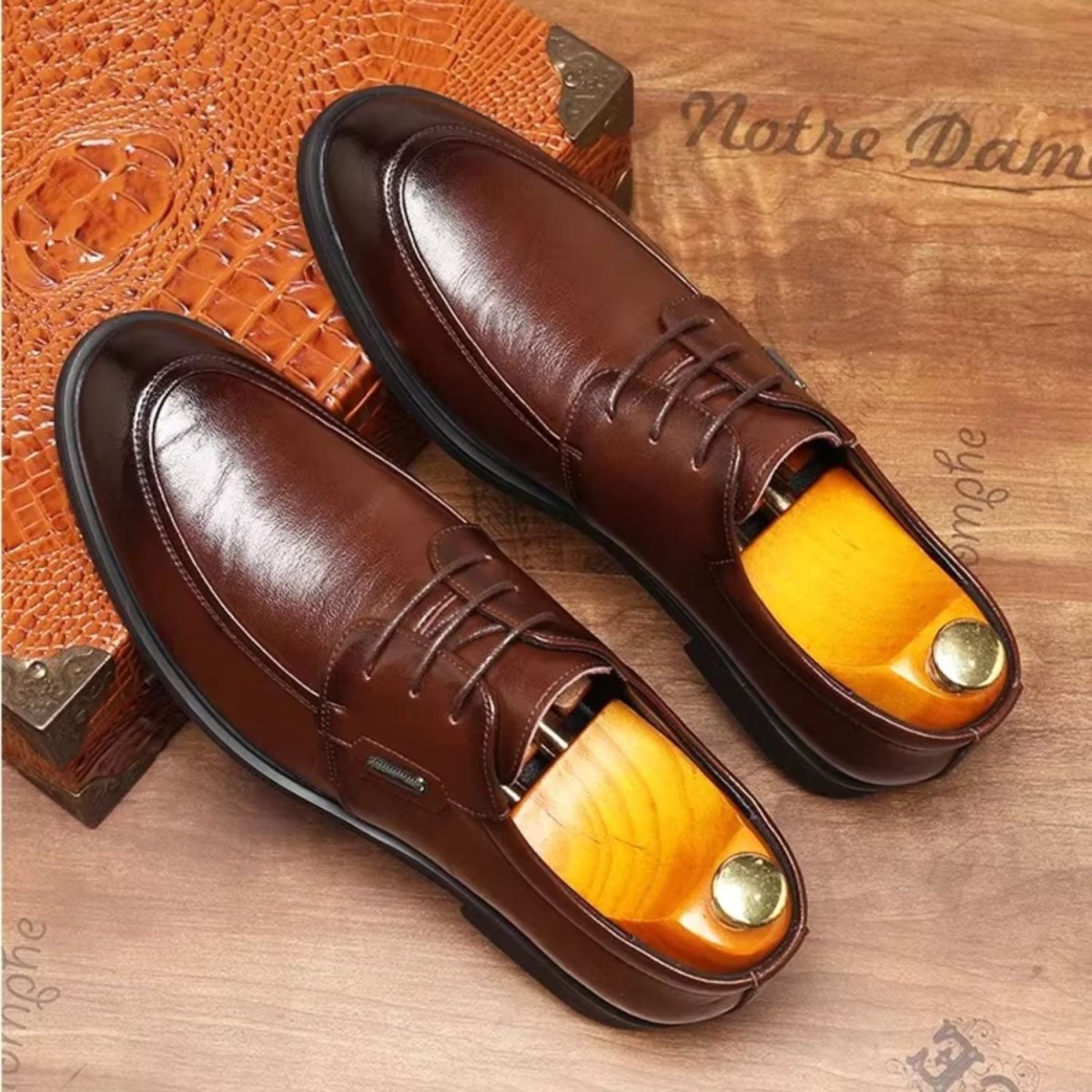 Leather Lace Up Oxford Shoes - Dress Boots - Wild Eye Vision