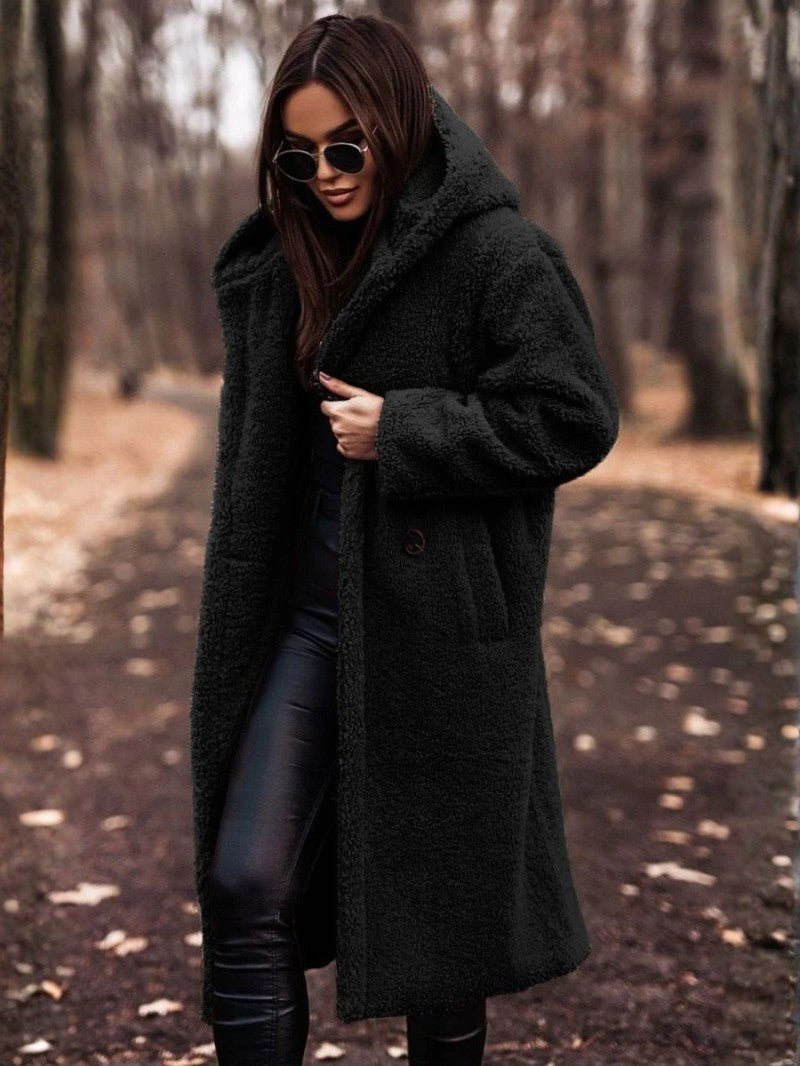Lightweight Hooded Teddy Winter Coat - Women's Winter Jacket - Wild Eye Vision
