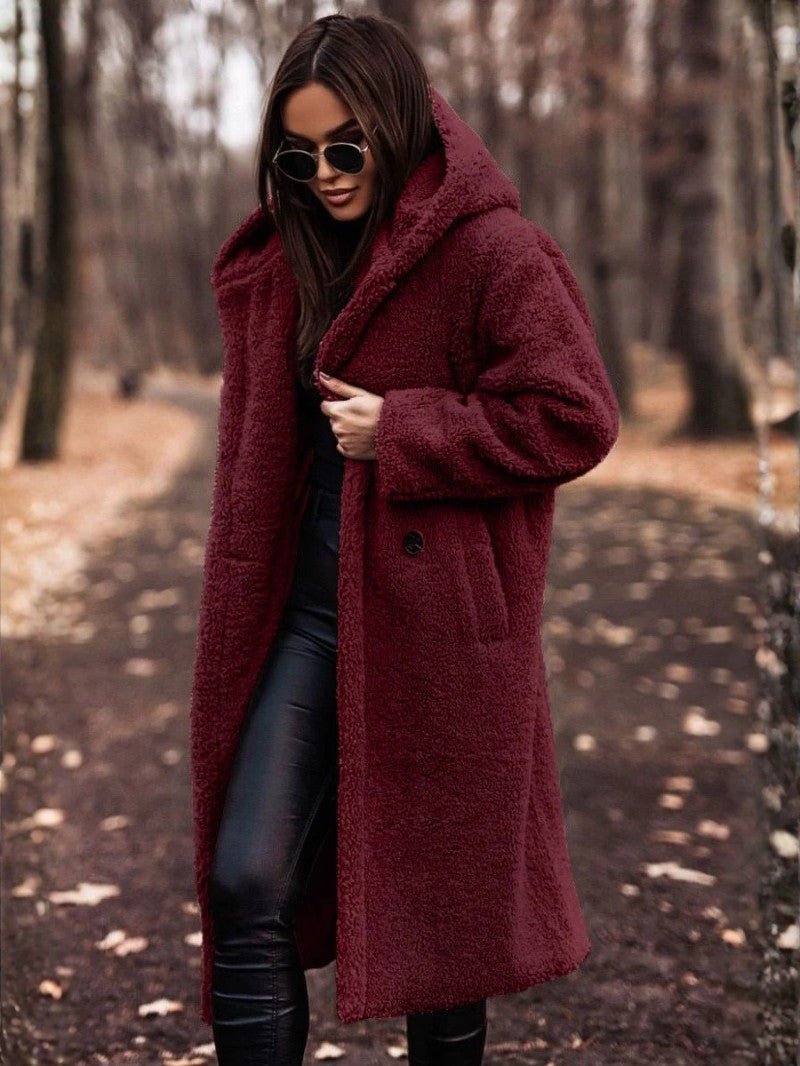 Lightweight Hooded Teddy Winter Coat - Women's Winter Jacket - Wild Eye Vision