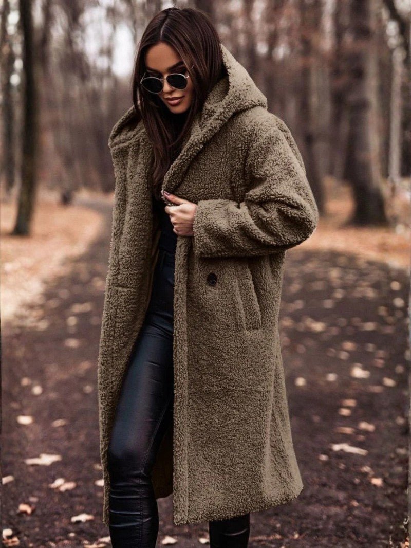 Lightweight Hooded Teddy Winter Coat - Women's Winter Jacket - Wild Eye Vision