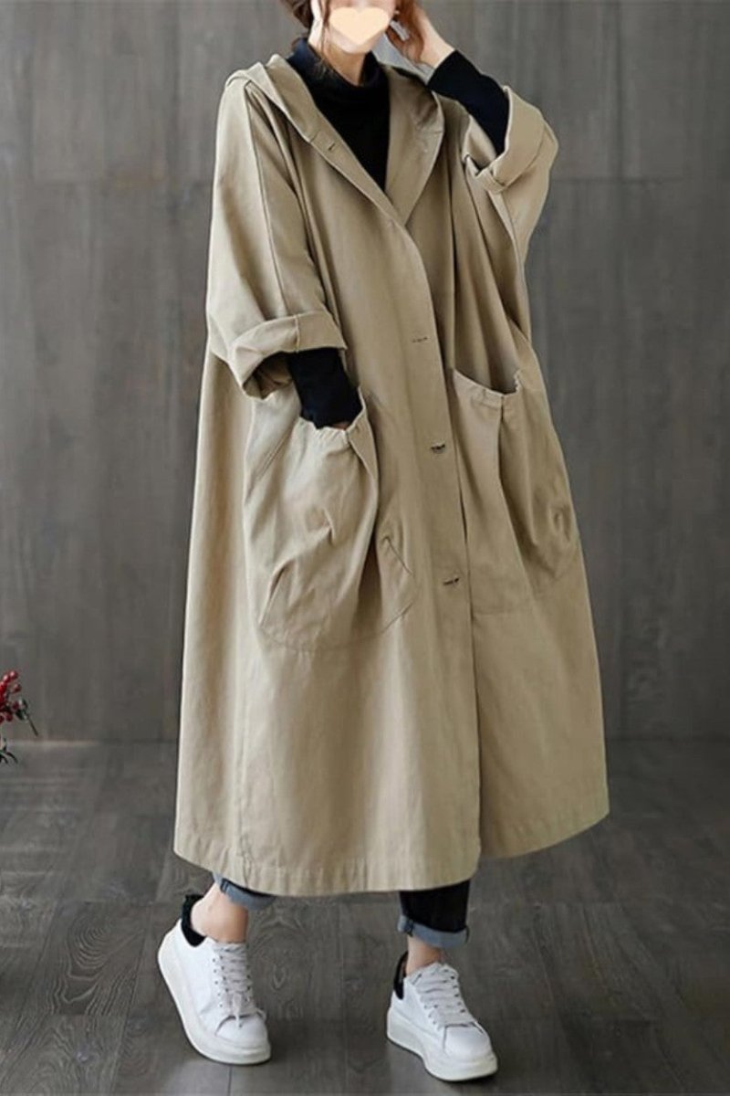 Long Waterproof Trench Coat for Women - Trench Coat - Wild Eye Vision
