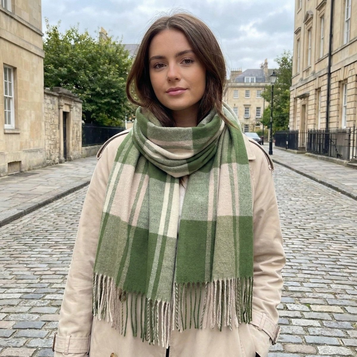 Luxury Elegant Checkered Warm Scarf - Neck Scarf - Wild Eye Vision