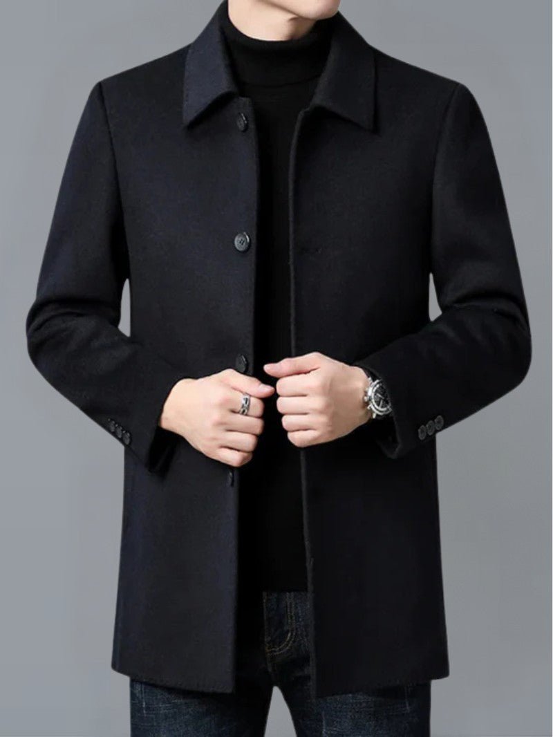 Men’s Classic Mid Length Coat - Men's Coat - Wild Eye Vision