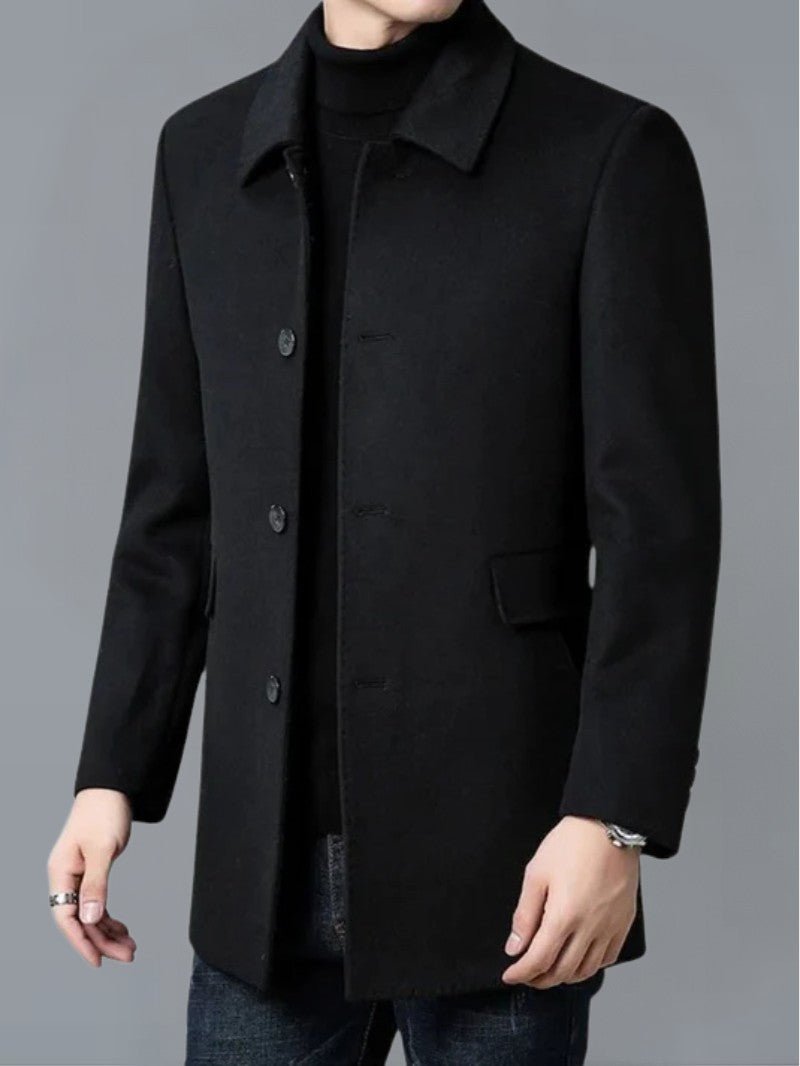 Men’s Classic Mid Length Coat - Men's Coat - Wild Eye Vision