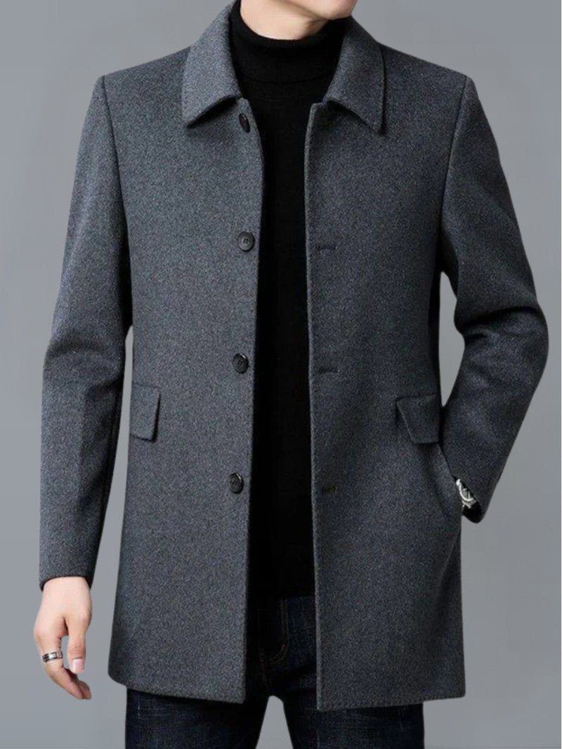 Men’s Classic Mid Length Coat - Men's Coat - Wild Eye Vision