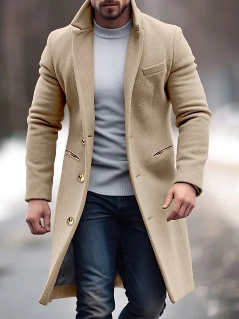 Men’s Elegant Wool Winter Coat - Men's Coat - Wild Eye Vision