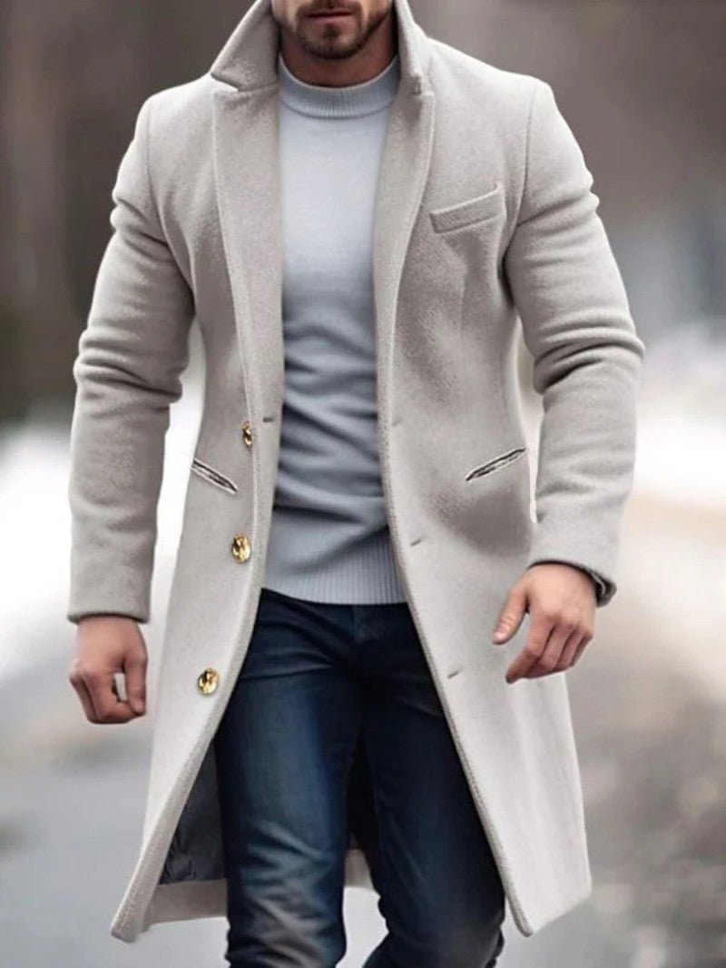 Men’s Elegant Wool Winter Coat - Men's Coat - Wild Eye Vision
