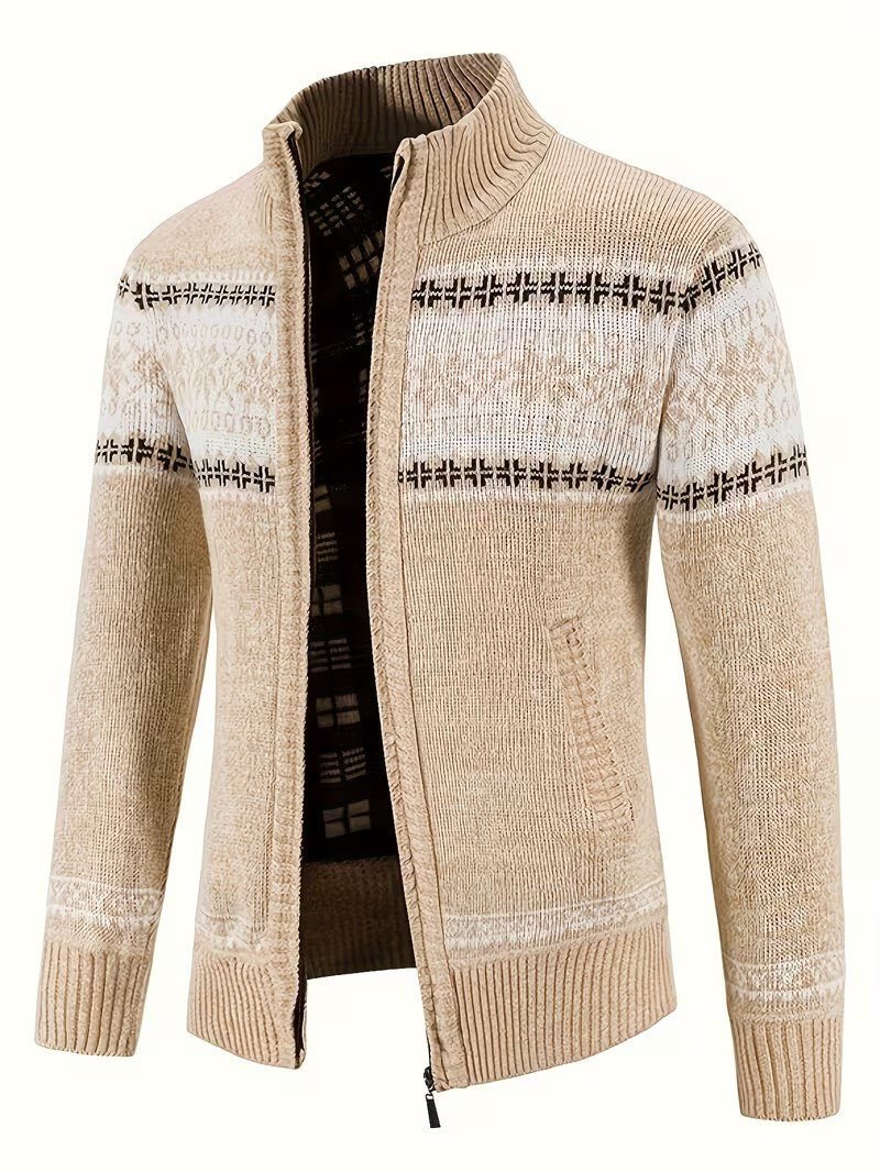 Men’s Fleece Lined Knit Cardigan - Wild Eye Vision