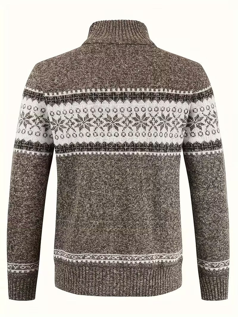 Men’s Fleece Lined Knit Cardigan - Wild Eye Vision