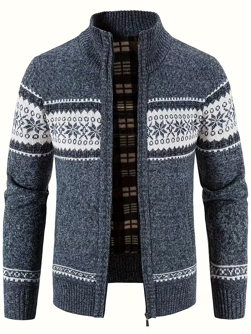 Men’s Fleece Lined Knit Cardigan - Wild Eye Vision