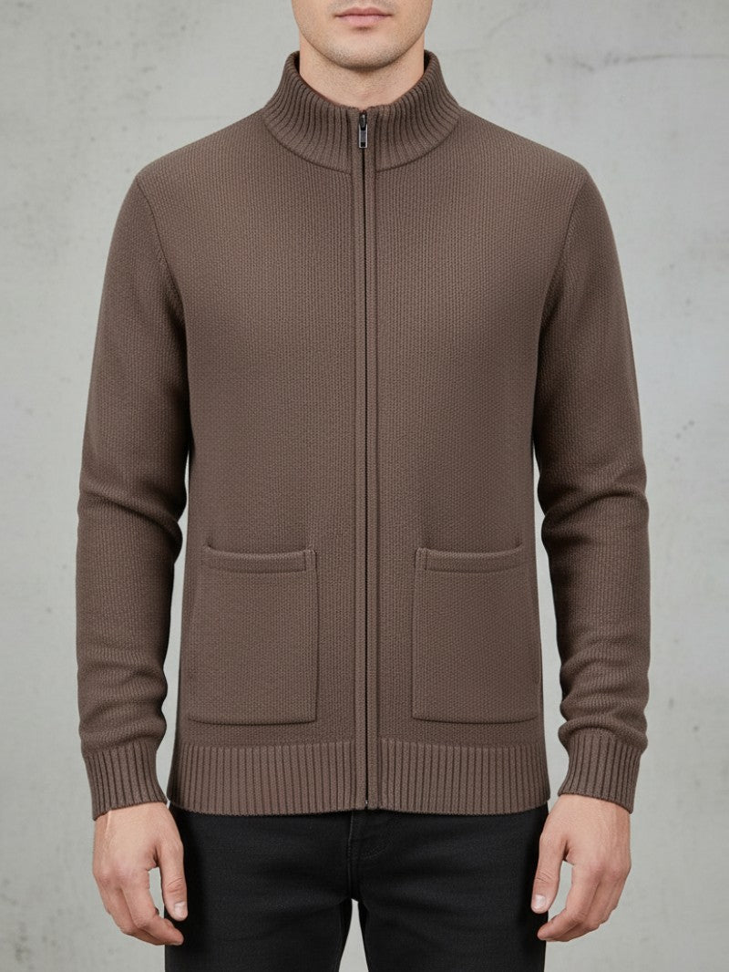 Men’s Full Zip Cotton Cardigan - Men Cardigan - Wild Eye Vision