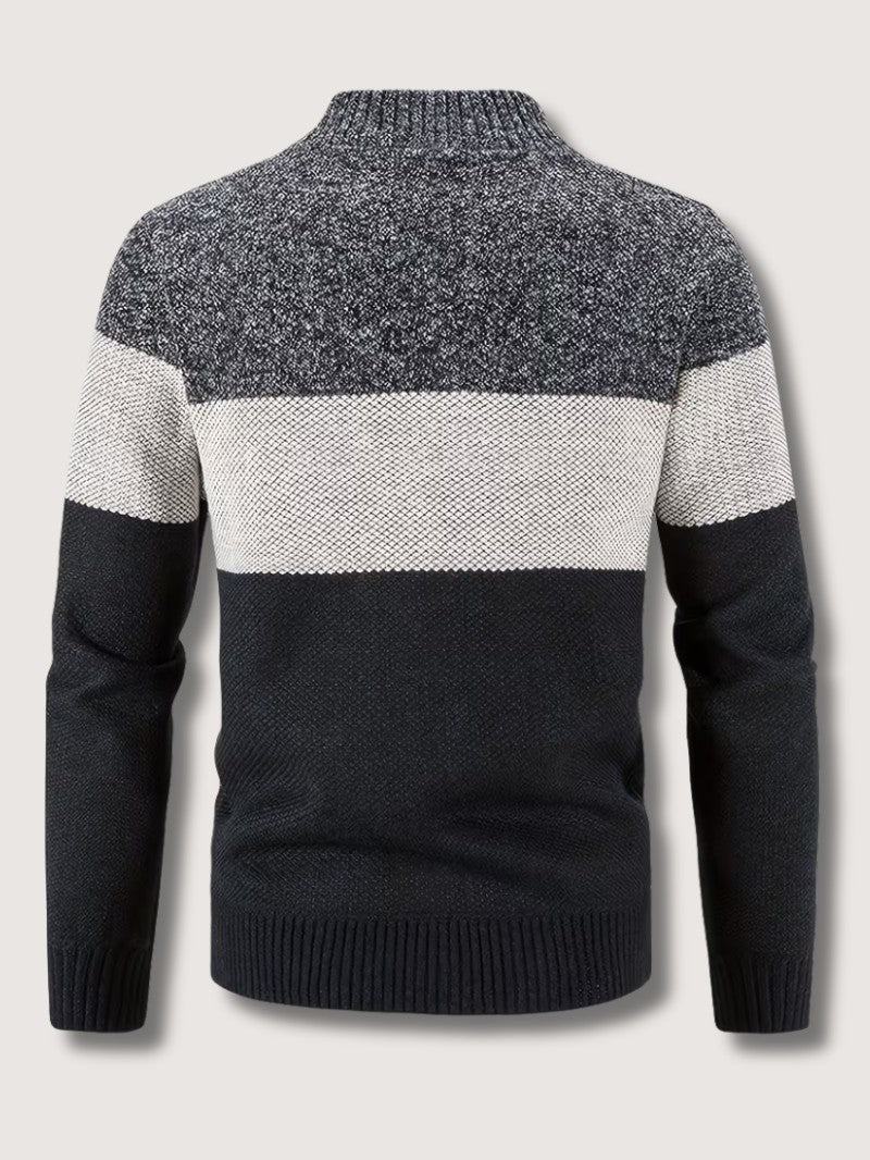 Men’s High Neck Fleece - Lined Knit Cardigan - Men Knit Cardigan - Wild Eye Vision