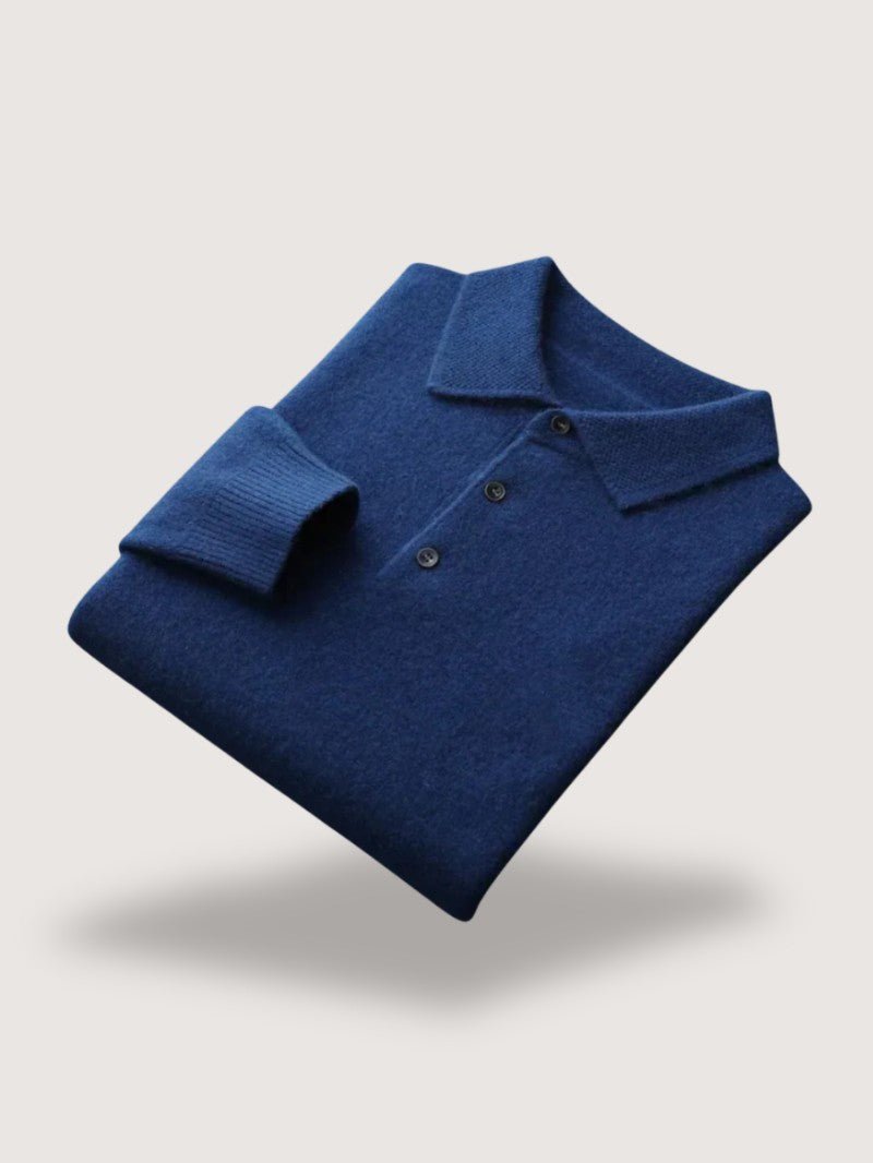 Men’s Long Sleeve Knit Polo Jumper - Men Knitted Jumper - Wild Eye Vision