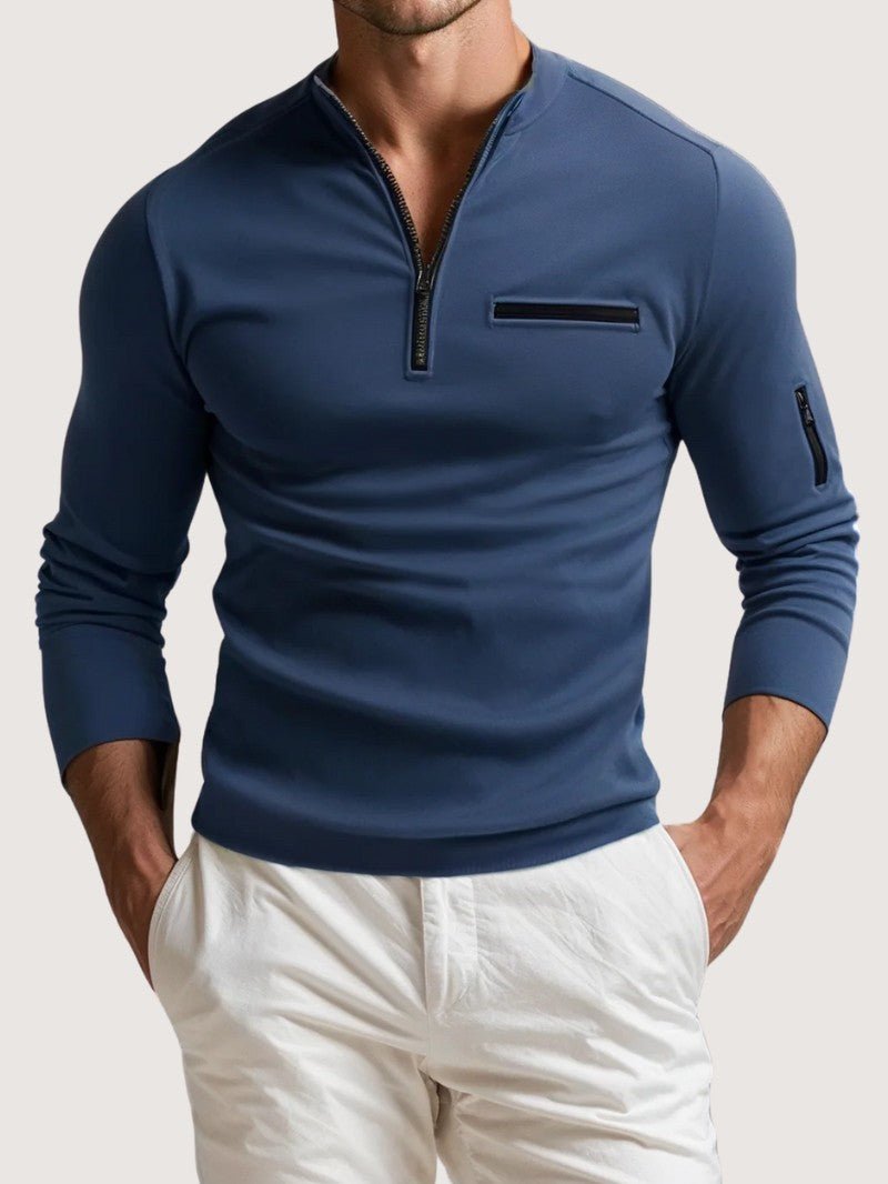 Men’s Luxury Quarter Zip Sweater - Men Jumper - Wild Eye Vision