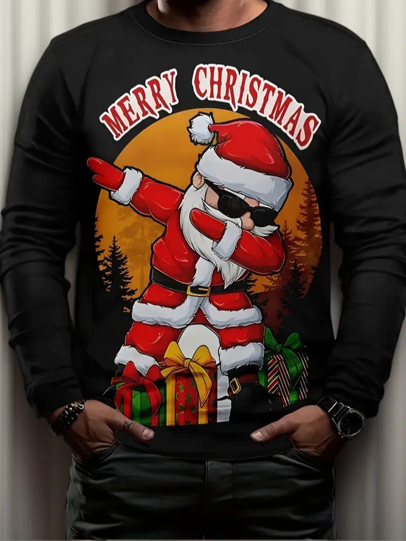 Men’s Merry Christmas Santa Pullover - Mens Christmas Jumpers - Wild Eye Vision