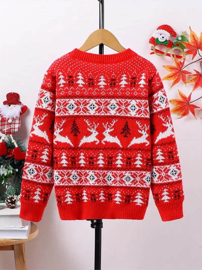 Men’s Reindeer & Tree Christmas Sweater - Mens Christmas Jumpers - Wild Eye Vision