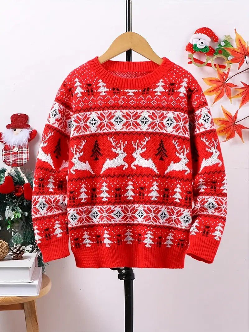 Men’s Reindeer & Tree Christmas Sweater - Mens Christmas Jumpers - Wild Eye Vision